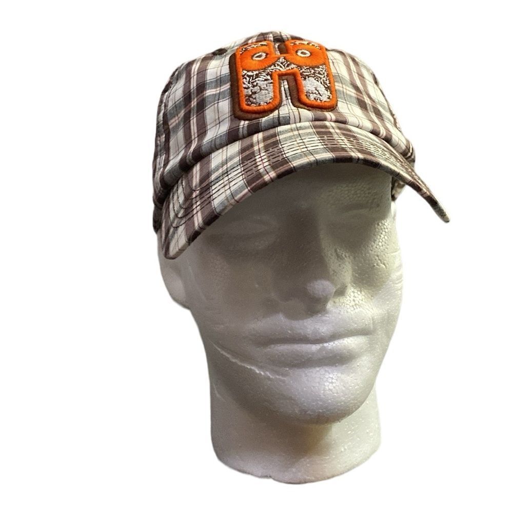 Hooters Plaid Baseball Hat Top of The World 100% cotton Embroidered Rare HTF